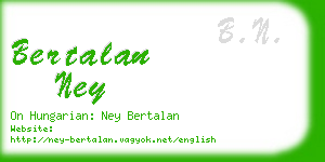 bertalan ney business card